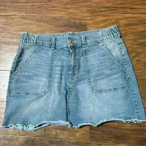 No Bo High Rise Denim Mini Skirt